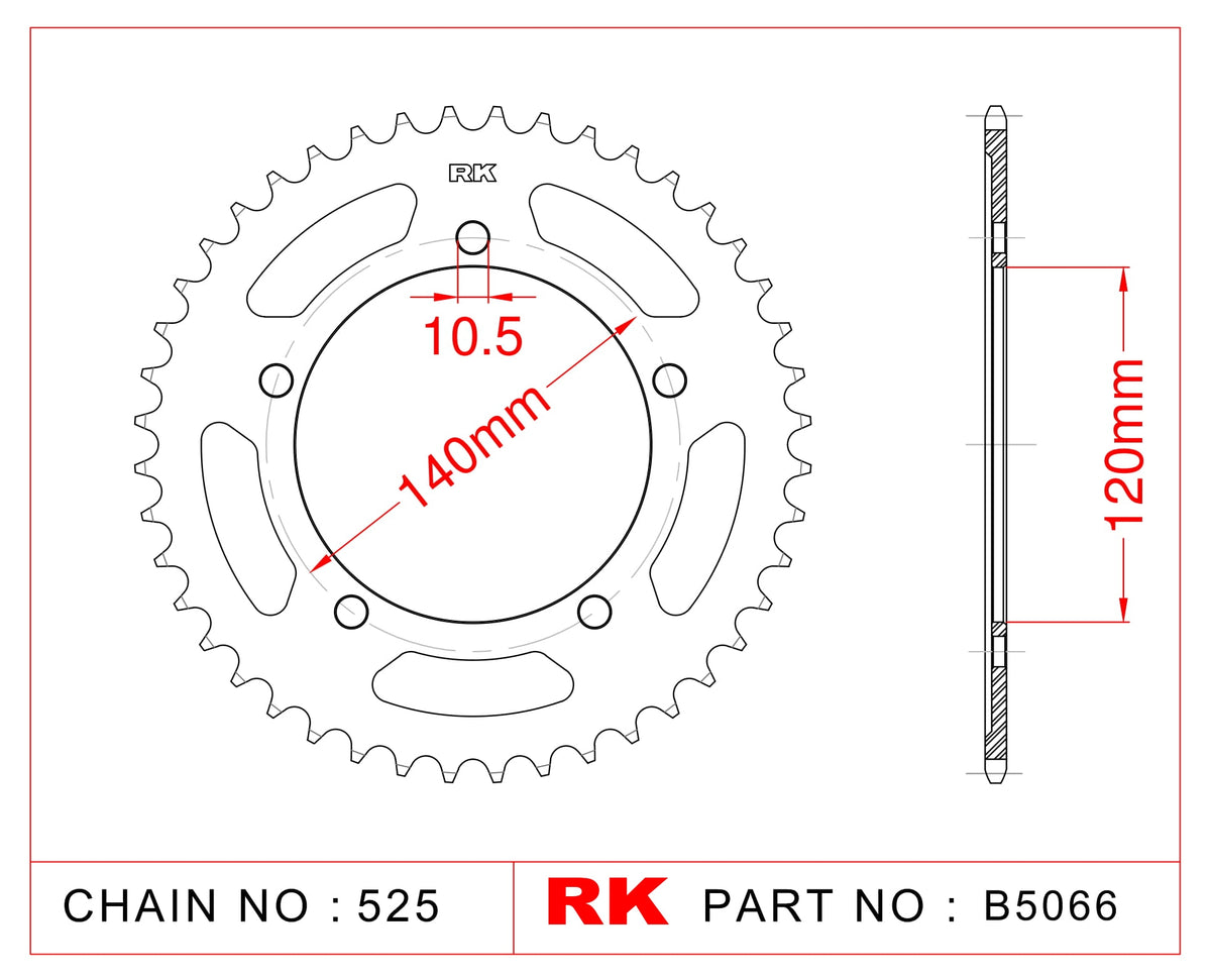 Sprocket Rear RK-B5066-41 JTR1792