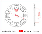 RK Rear Sprocket B5650-41 JTR3