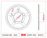 RK B5673-42 Rear Sprocket JTR 1331