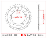 Sprocket Rear RK-B6838-41 JTR1797