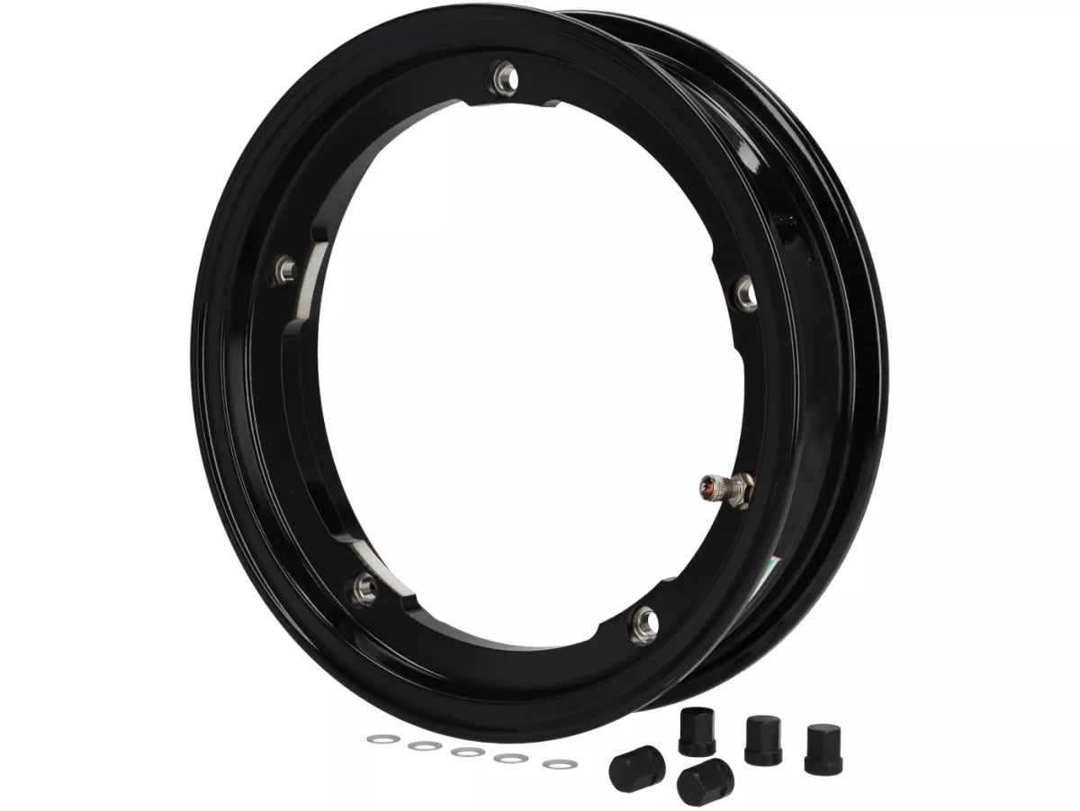 Vespa PX Rally Super Sprint LML V50 PK 10" BGM PRO Superstrong Tubeless Wheel Rim - Glossy Black