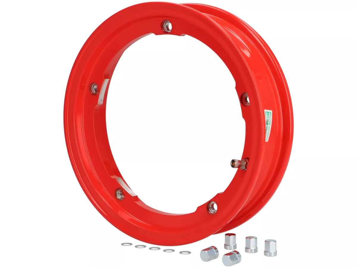 Vespa PX Rally Super Sprint LML V50 PK 10" BGM PRO Superstrong Tubeless Wheel Rim - Red