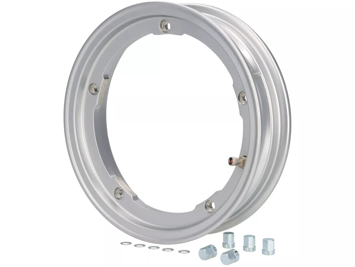 Vespa PX Rally Super Sprint LML V50 PK 10" BGM PRO Superstrong Tubeless Wheel Rim - Silver