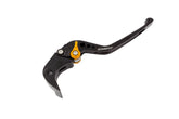 BikeTek Adjustable CNC Brake Lever Short  - Black / Gold Adjuster - #B56S