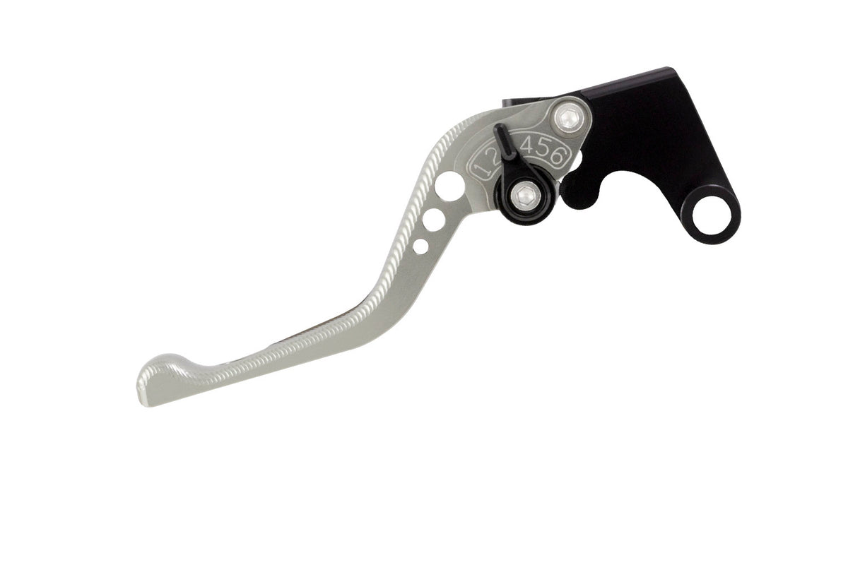 BikeTek Adjustable CNC Clutch Lever Short  - Titanium / Black Adjuster - #C11S