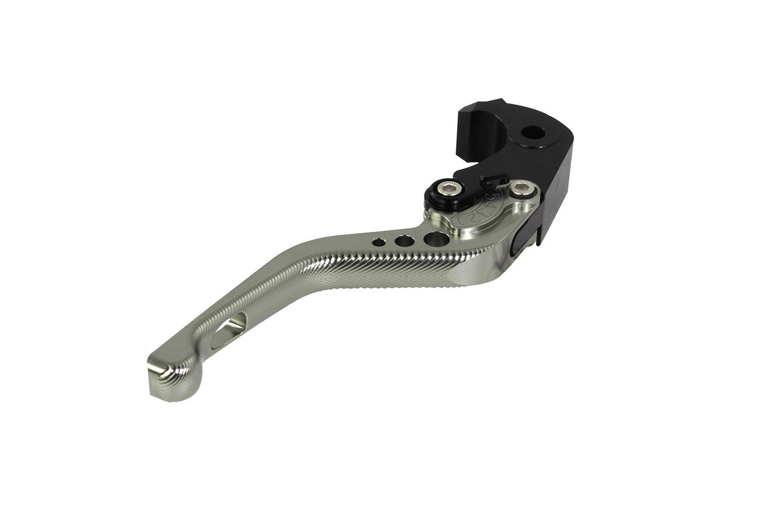 BikeTek Adjustable CNC Brake Lever Short  - Titanium / Black Adjuster - #B06S