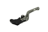 BikeTek Adjustable CNC Clutch Lever Short  - Titanium / Black Adjuster - #C15S
