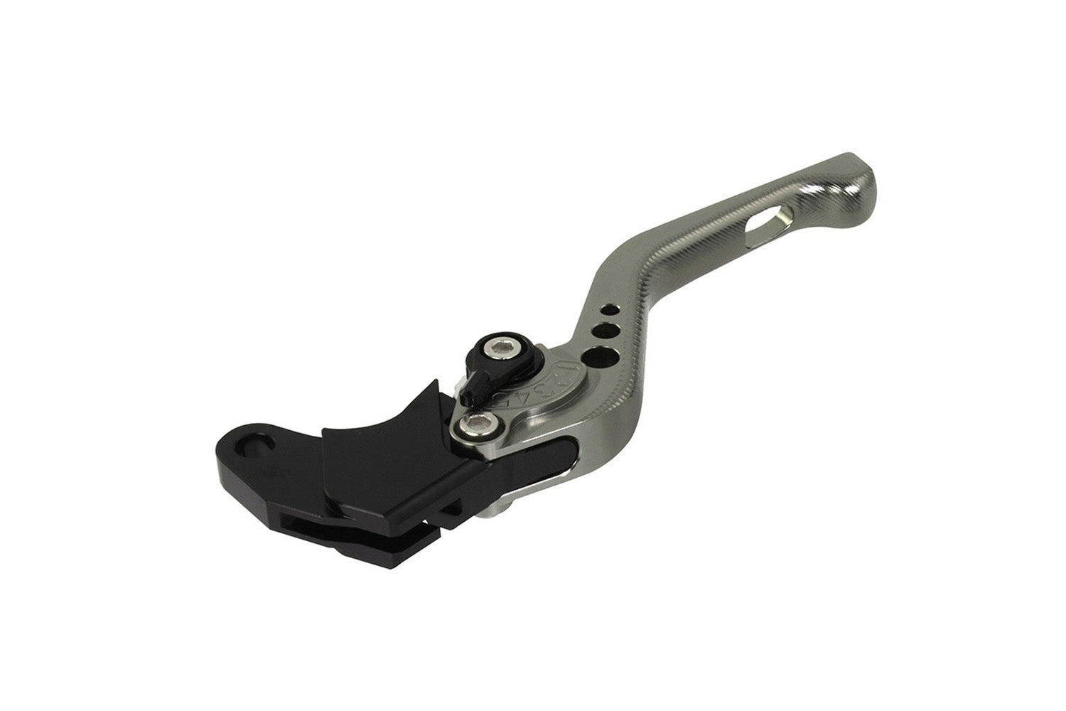 BikeTek Adjustable CNC Clutch Lever Short  - Titanium / Black Adjuster - #C19S