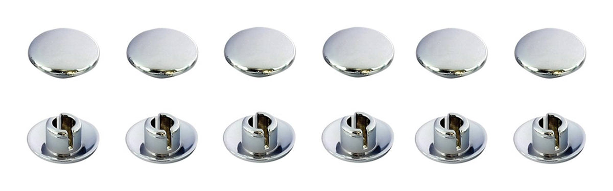 Bike It Chrome Effect Motorcycle Allen Bolt Caps M6 Pack of 12 - Beedspeed