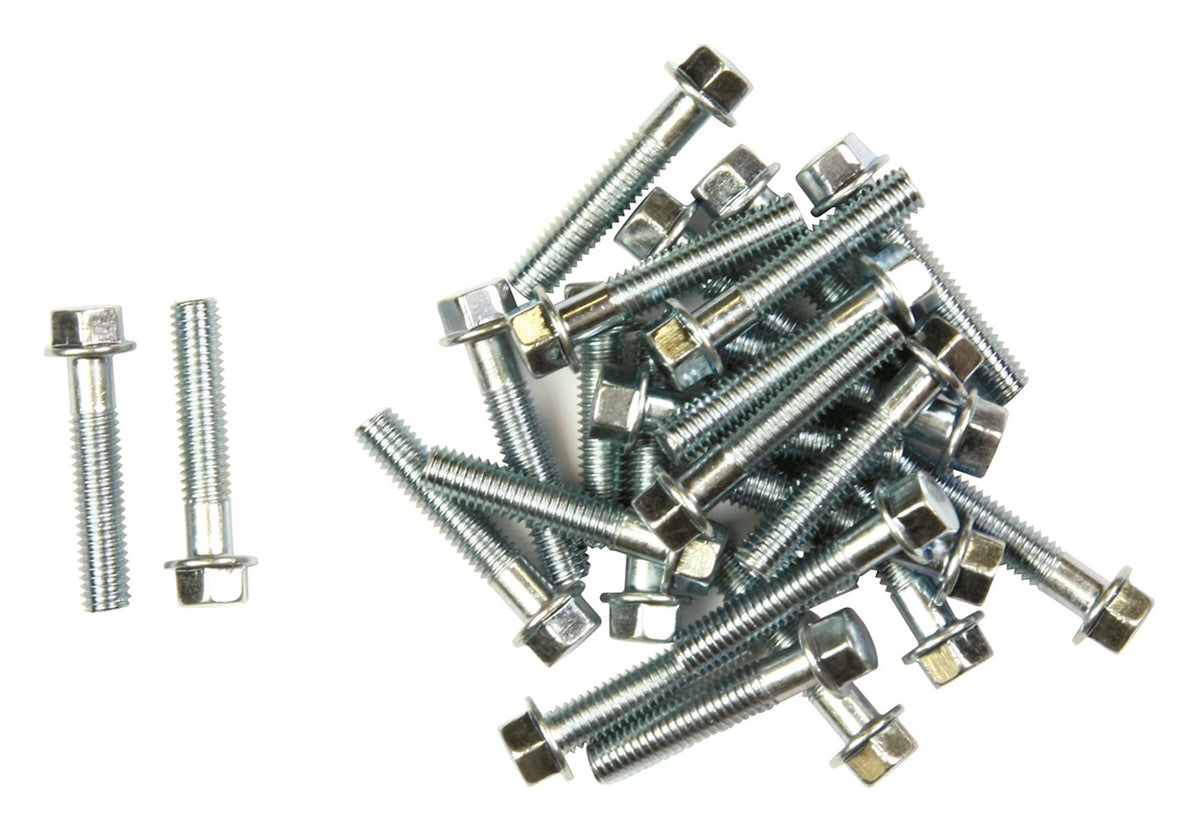 Bike It M6 x 30mm Carbon Steel Motorcycle Flange Bolts Pack of 25