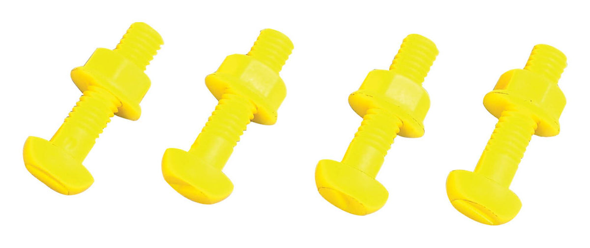 Bike It Yellow Motorcycle Number Plate Bolts and Nuts Pack of 50