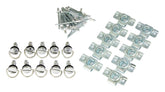 Bike It Silver Motorcycle Quick Release Fairing Fasteners Rivet Type 14mm Pack of 10