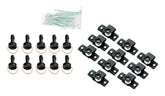 Bike It Black Motorcycle Quick Release Fairing Fasteners Rivet Type 17mm Pack of 10