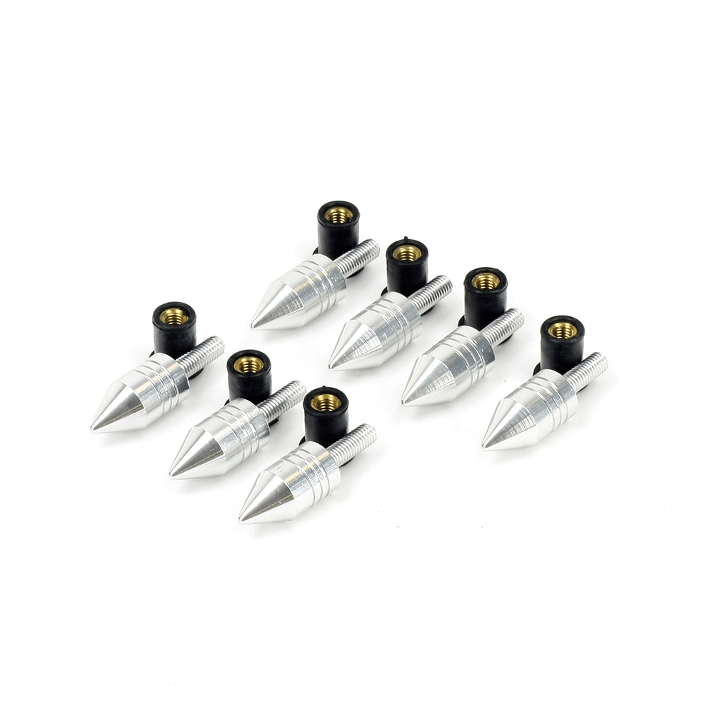 Bike It Chrome Motorcycle Screen Spike Screw Kit Windscreen Bolts Pack of 8