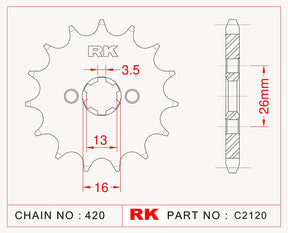 RK-C2120 Front Sprocket JTF563
