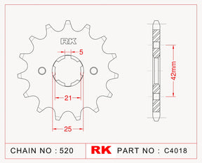 RK-C4018 Front Sprocket JTF569