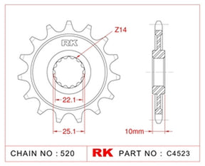 RK-C4523 Front Sprocket