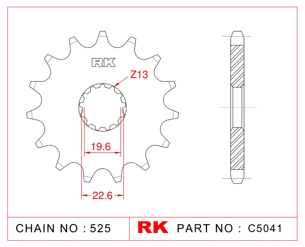 RK-C5041 Front Sprocket JTF520
