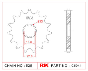 RK-C5041 Front Sprocket JTF520