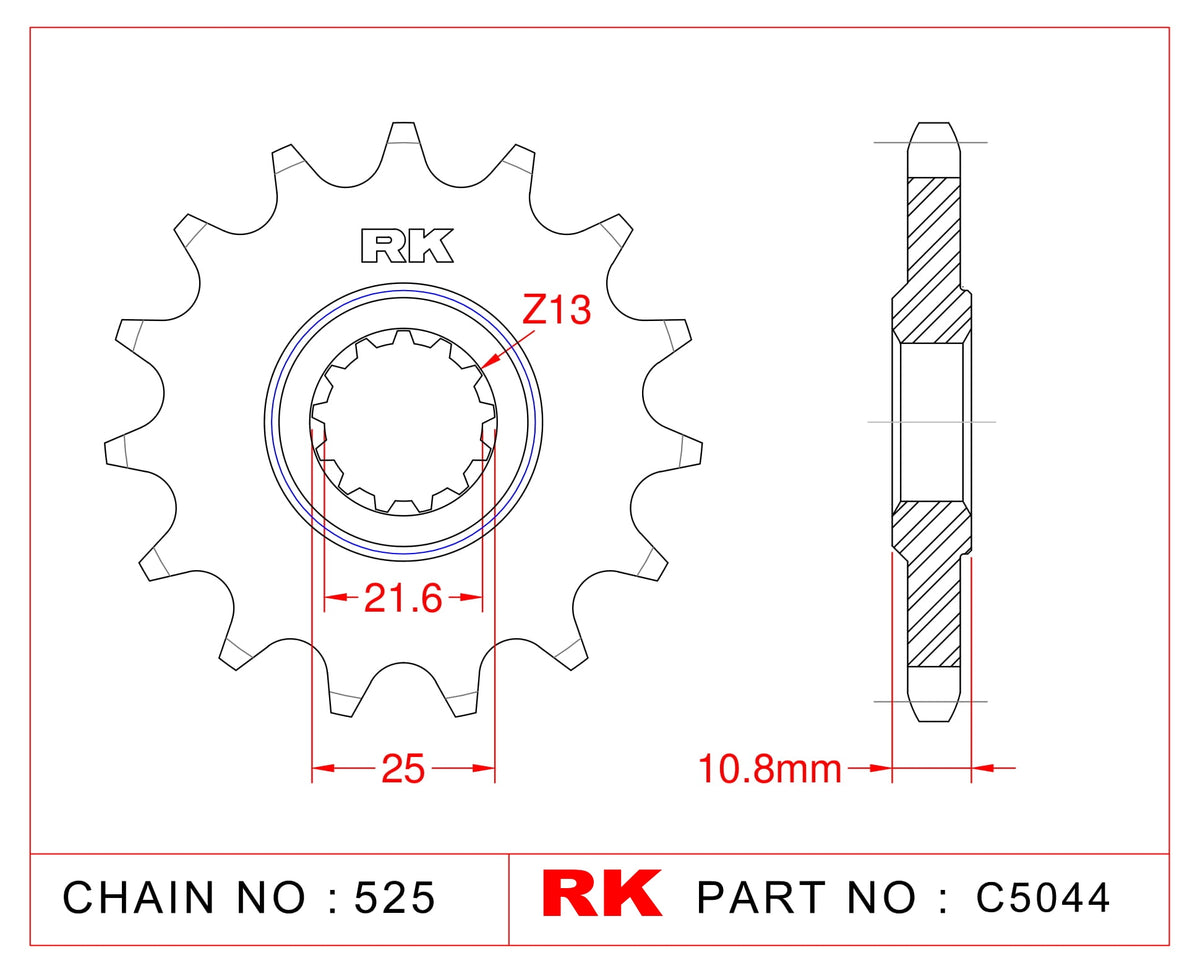 RK-C5578-14 Front Sprocket 525 pitch