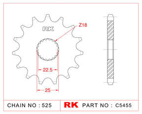 RK-C5455 Front Sprocket JTF1186