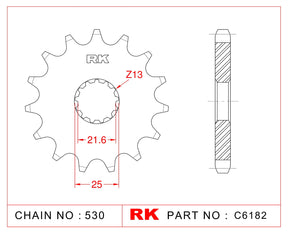 RK-C6182 Front Sprocket JTF513