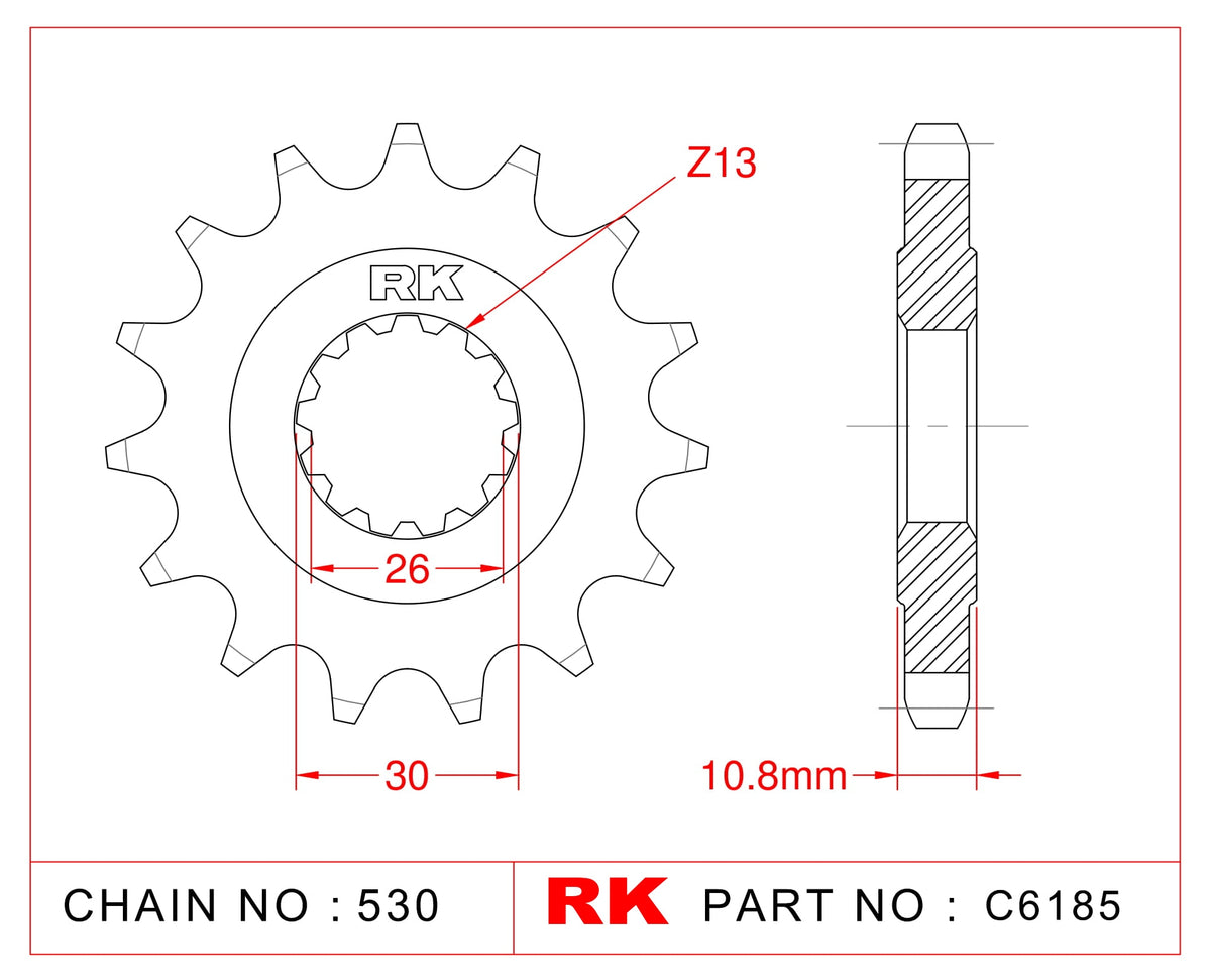 RK-C6185 Front Sprocket JTF579