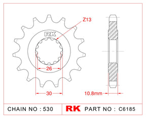 RK-C6185 Front Sprocket JTF579