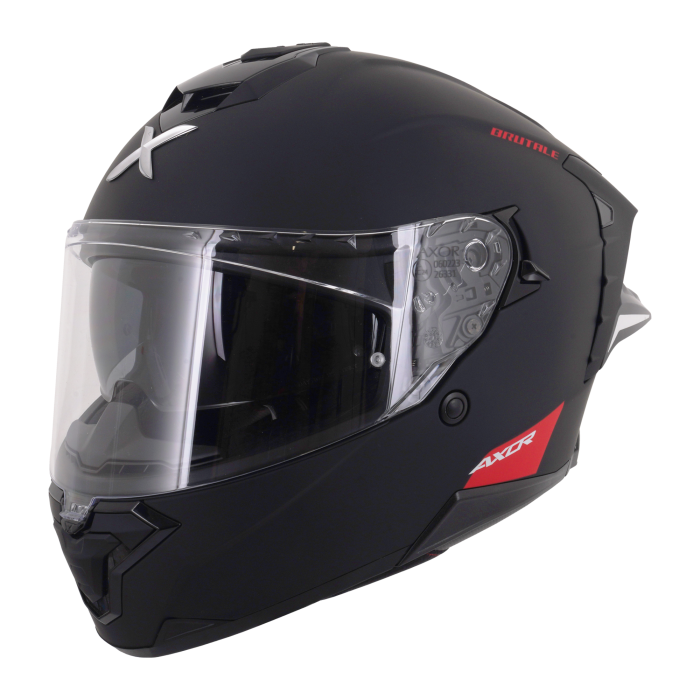 Axor Brutale Full Face Helmet With Dual Spoiler - Black Matt