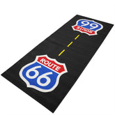 Biketek Custom Garage Mat - 'Route 66' (250x100cm)