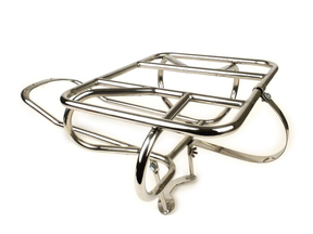Lambretta Series 2 Li TV Horizontal Spare Wheel Carrier - Polished Stainless Steel