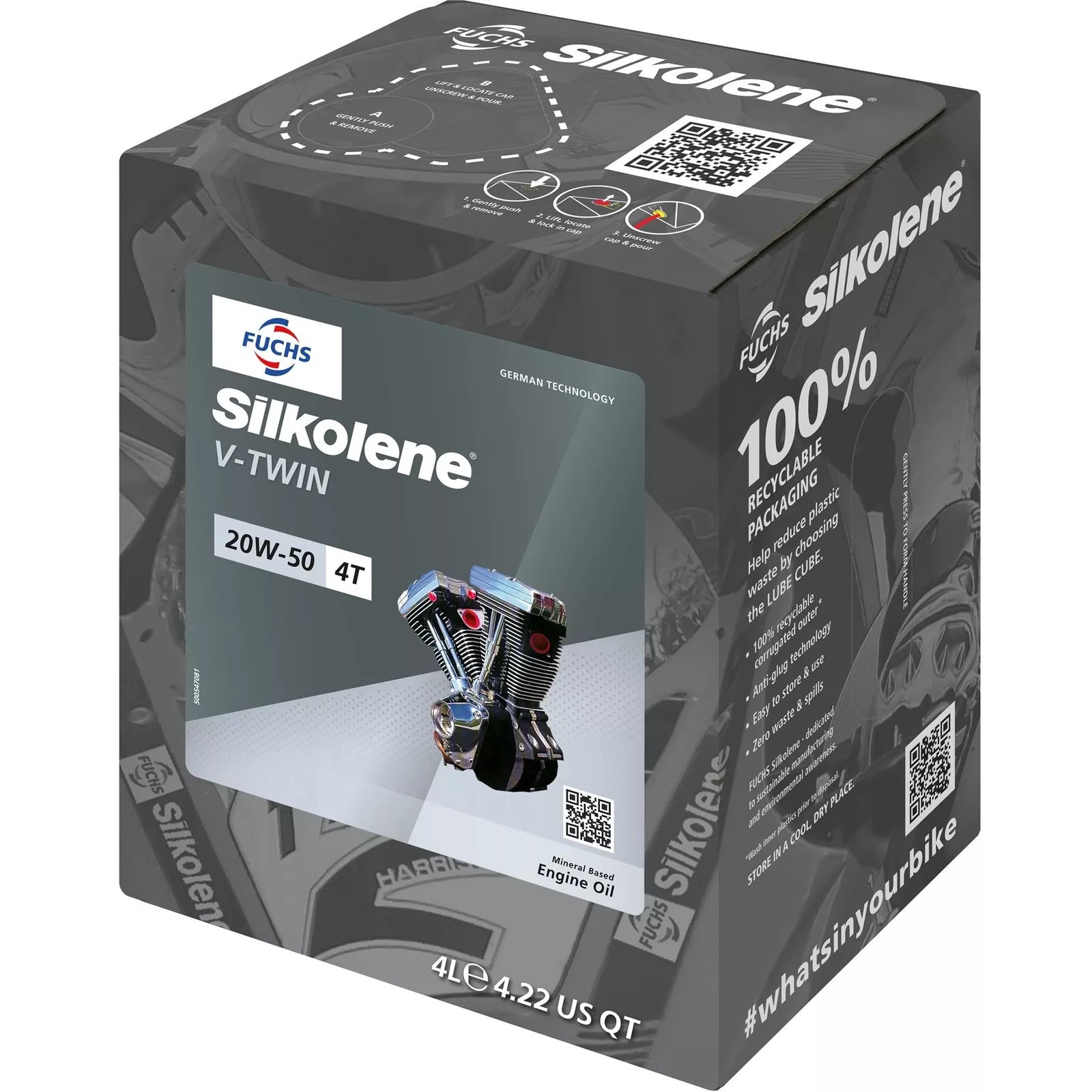 SILKOLENE V-TWIN MINERAL 20W/50 4L CUBE