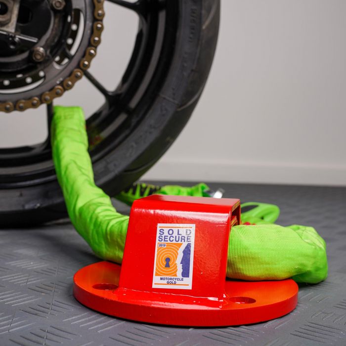 Mammoth Motorcycle Scooter Bolt In Ground Anchor Sold Secure Gold Approved