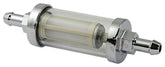 Motorcycle Glass Chrome Inline Fuel Filter 8mm
