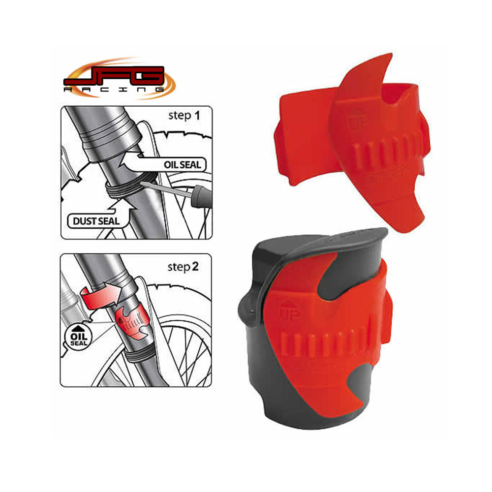 Bike It Red Motorcycle Fork Seal Saver Scraper Cleaning Tool - Beedspeed