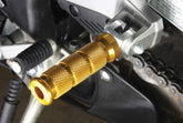 BikeTek Alloy Round Sports Footpegs Yamaha R1 Rider Gold