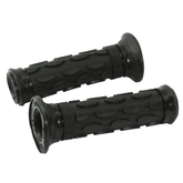 Bike It YPR Racing Raised Oval Motorcycle Handlebar Grips Black