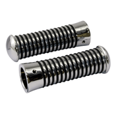 Bike It Sundance 1 Chrome Grips Custom Motorcycle Handlebar Grip Set