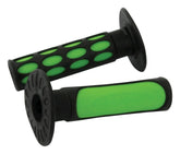 Bike It 2 Tone MX Motocross Motorcycle Grips Green Black Off Road