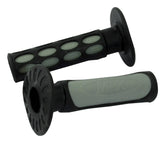 Bike It 2 Tone MX Motocross Motorcycle Grips Grey Black Off Road