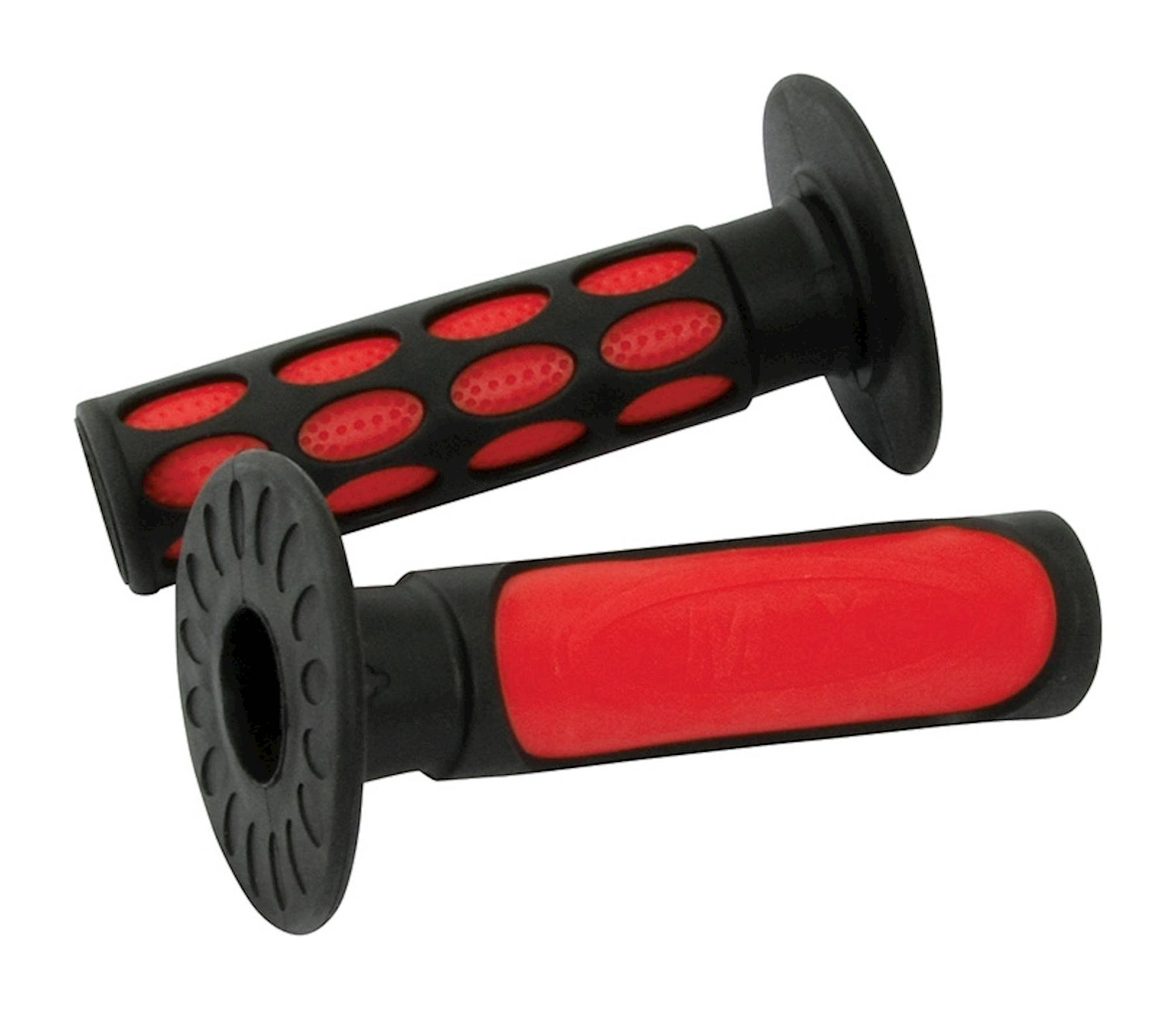 Bike It 2 Tone MX Motocross Motorcycle Grips Red Black Off Road
