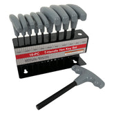 Bike It 10pc T-Handle Hexagon Key Sets With Rack