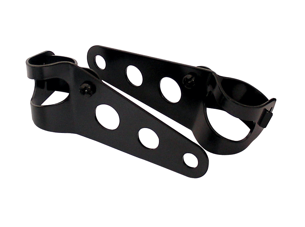 Bike It Standard Black Motorcycle Headlight Brackets 30-38mm
