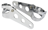 Bike It Standard Chrome Motorcycle Headlight Brackets 30-38mm
