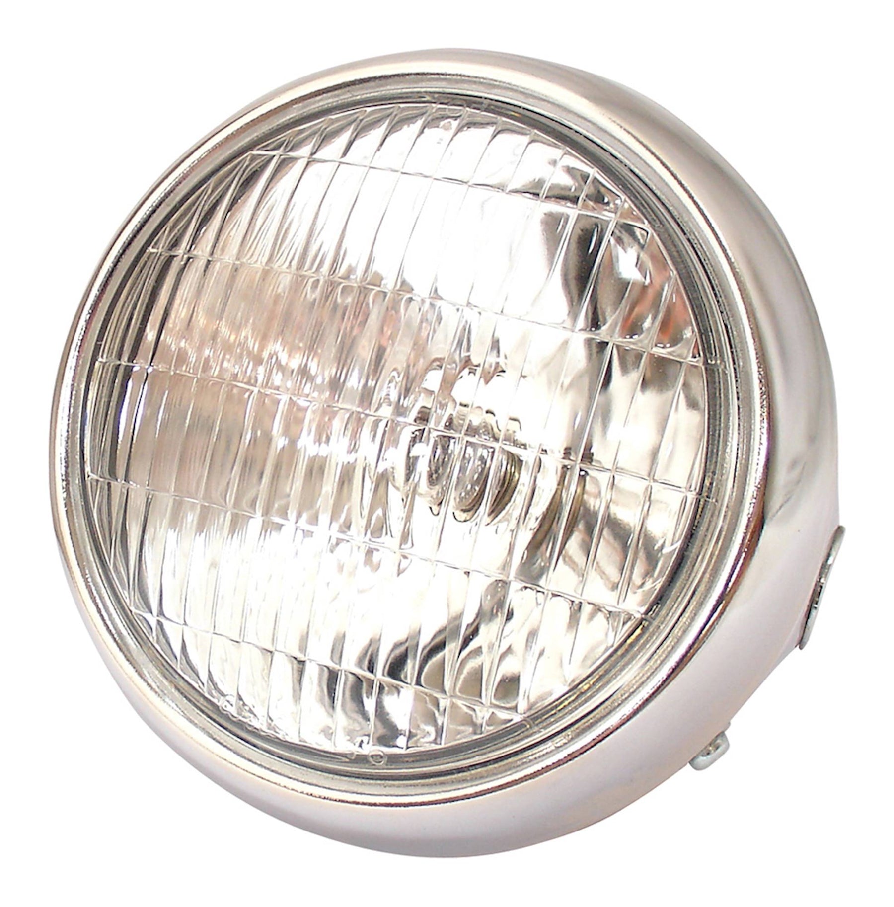 Universal 5 Inch Round Chrome Motorcycle Headlight 12V 35W