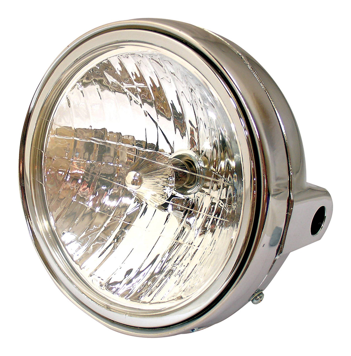 Universal 7 Inch Round Chrome Motorcycle Headlight