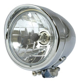 Universal 4½" Bullet Chrome Headlight H4 Custom Motorcycle Front Lamp