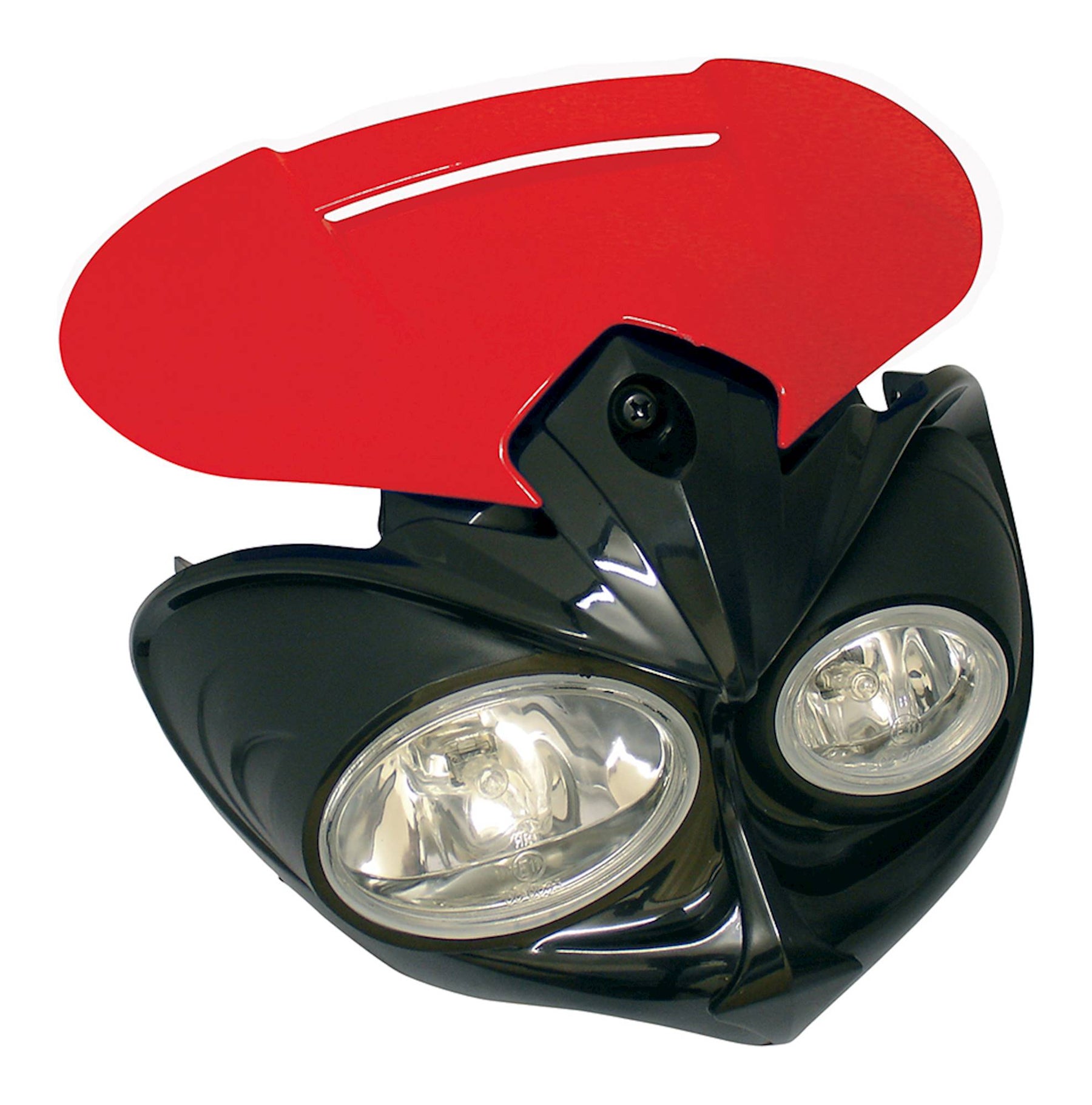 Falcon Fairing Motorcycle Headlight Black Red H3 55W