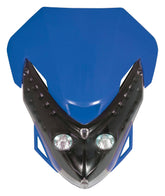 Universal Motorcycle Spectre Fairing Headlight Blue Streetfighter Style