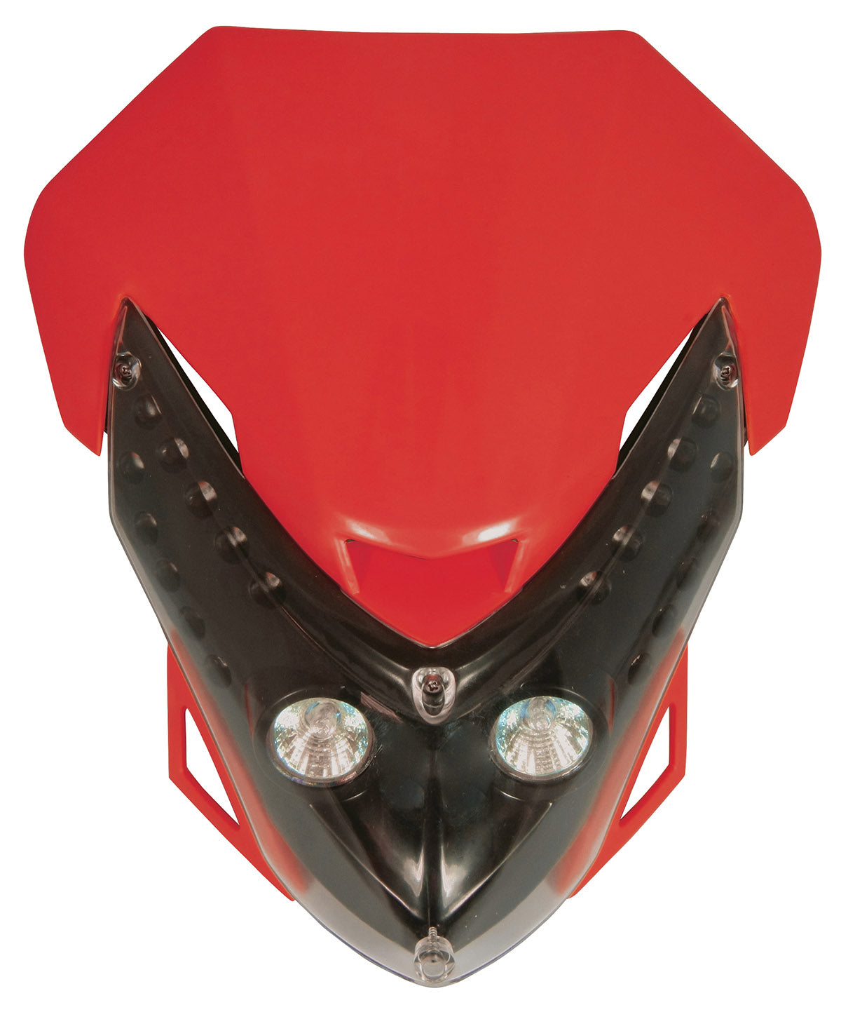 Universal Motorcycle Spectre Fairing Headlight Red Streetfighter Style